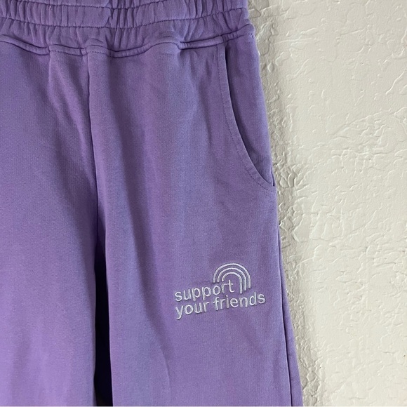Krost The Austin Support Your Friends Cotton Sweatpants in Purple - Picture 5 of 13